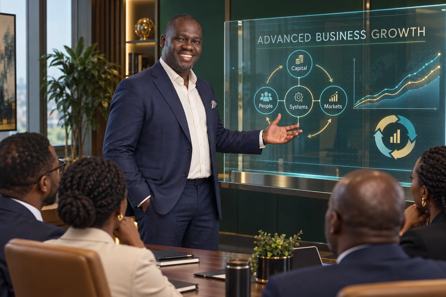 Ayodeji Peter Falope teaching CEOs