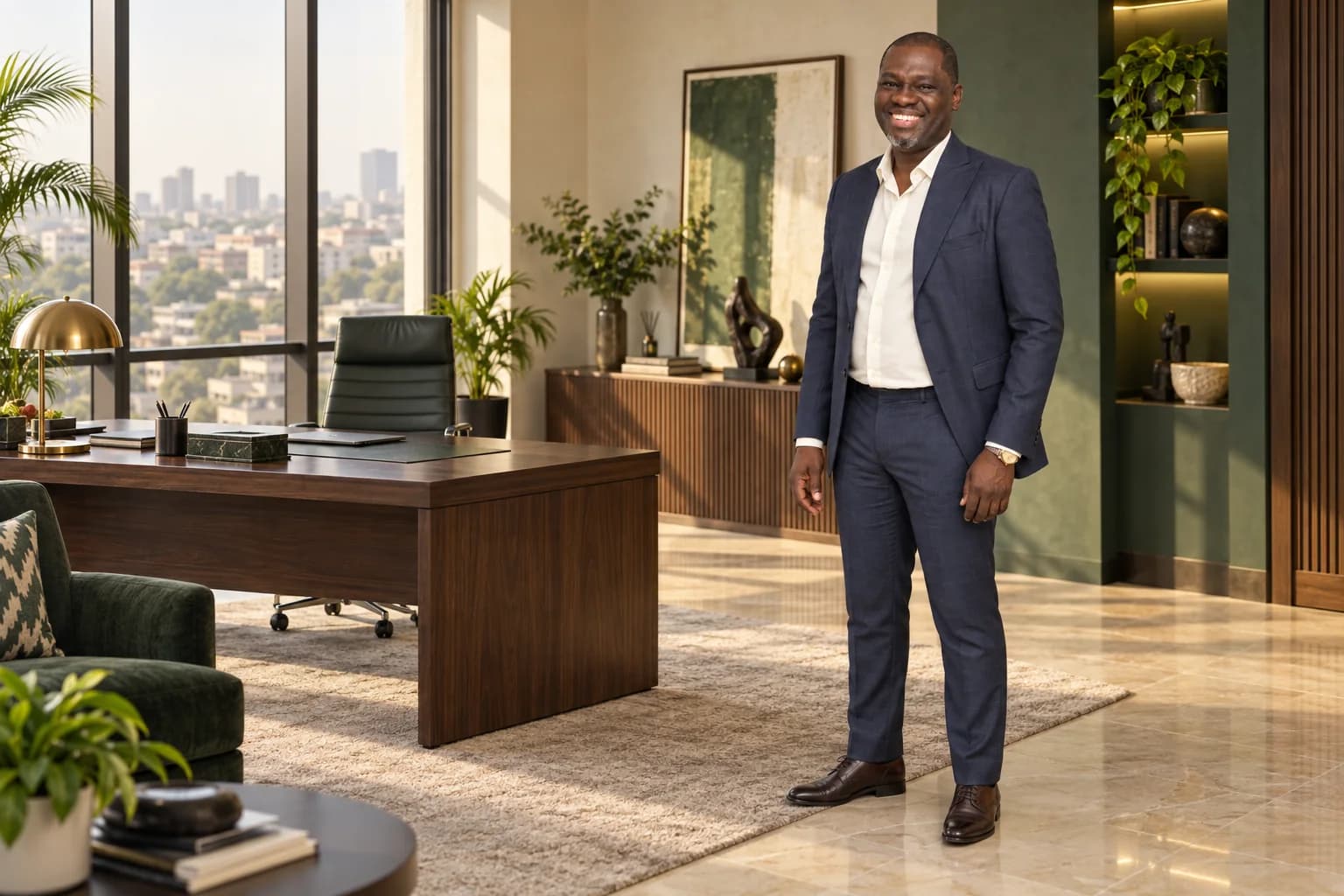 Ayodeji Peter Falope in an outdoor portrait